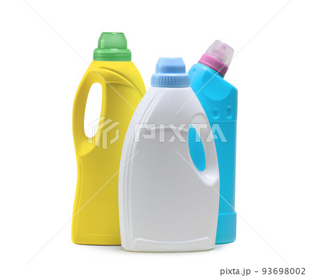 A plastic bottles with Household cleaning product isolated on a white background 93698002