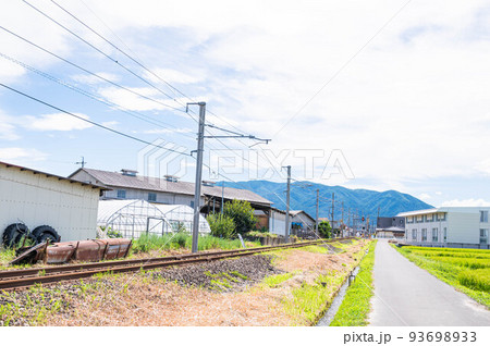 アルピコ交通 新村駅付近の風景 アルピコ交通 新村駅付近の風景 93698933