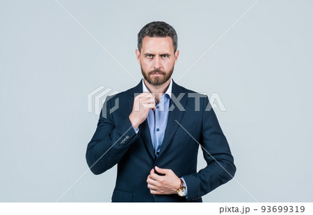 The right moves. bearded businessman in suit. confident guy with bristle. business fashion style. 93699319