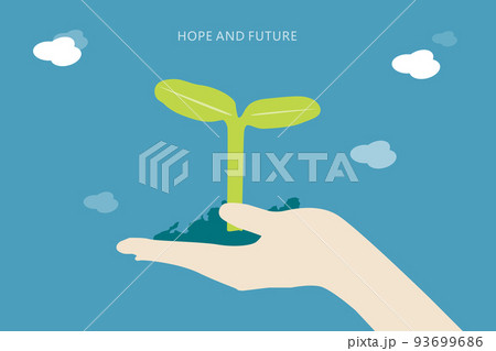 手 両手 手の上 93699686