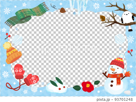Cute hand-painted warm winter (blue) 93701248