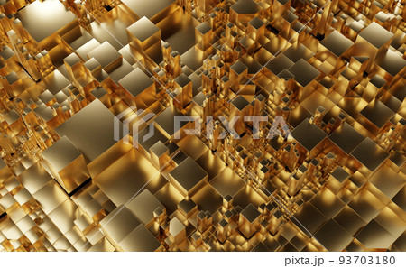 3D gold cubes 93703180