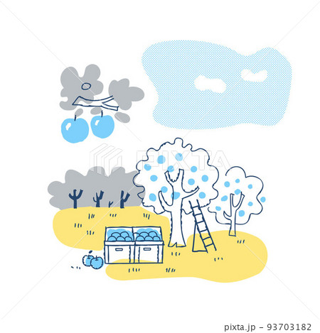 りんご畑の風景 93703182