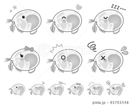 シンプルなウミホタルのイラスト素材セット3 93703548