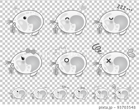 シンプルなウミホタルのイラスト素材セット3 93703548