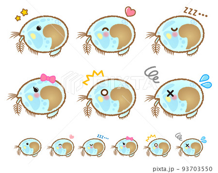 シンプルなウミホタルのイラスト素材セット2 93703550