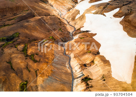 Kerlingarfjoll mountain range on geothermal area located in central icelandic highlands on summer at Iceland 93704504