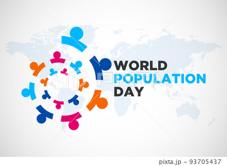 World Population Day July 11. Holiday concept. Background template vector illustration. 93705437