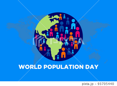 World Population Day July 11. Holiday concept. Background template vector illustration. 93705440