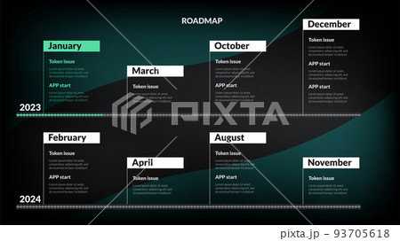 Roadmap with monthly sections on dark のイラスト素材 93705618 PIXTA Roadmap with monthly sections on dark のイラスト素材 93705618 PIXTA
