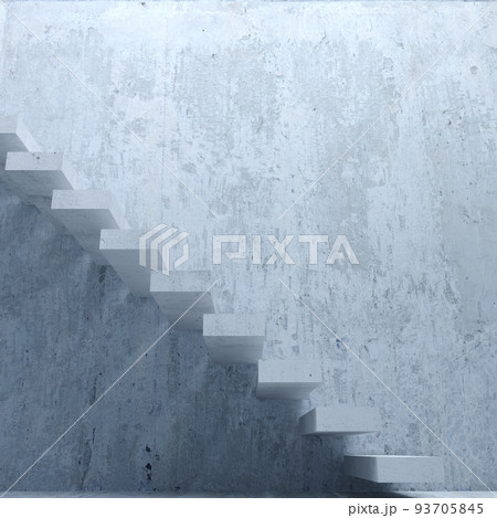 Concept concrete staircase exit in dark tunnel Concept concrete staircase exit in dark tunnel 93705845