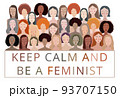 Poster Feminism. Woman vector concept 93707150
