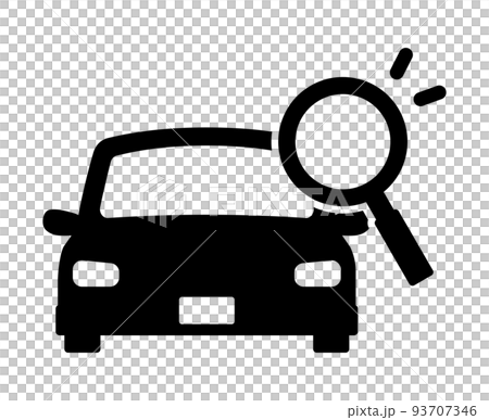 汽車和放大鏡 93707346