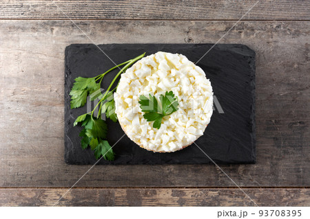 Traditional Russian layered salad Mimosa Traditional Russian layered salad Mimosa 93708395