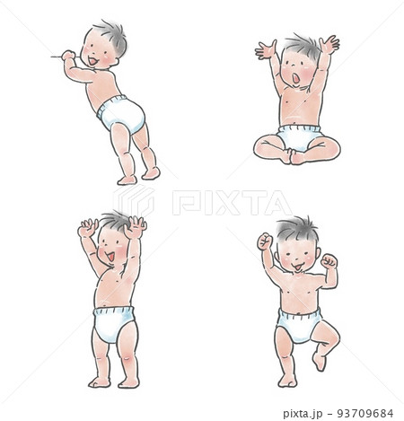 9ヵ月〜12ヶ月ごろの赤ちゃん 93709684