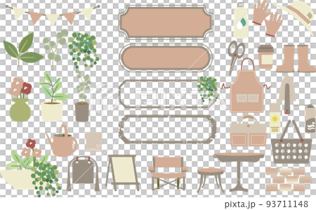 Cute gardening & outdoor material set / spring & autumn / pink 93711148