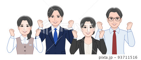 ビジネスシーン4人バージョン ビジネスシーン4人バージョン 93711516