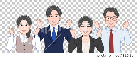 ビジネスシーン4人バージョン ビジネスシーン4人バージョン 93711516