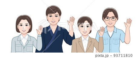 働く人4人バージョン 93711810