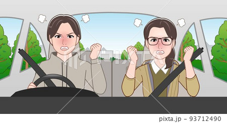 夫婦でドライブする様子 夫婦でドライブする様子 93712490