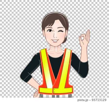 woman in safety vest 93713129