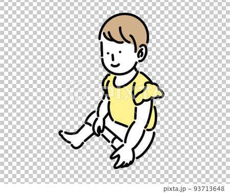 坐著微笑的小女孩 坐著微笑的小女孩 93713648