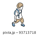 リュックを背負って歩く男の子 93713718