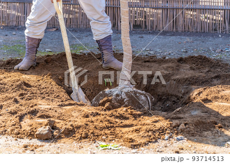 造園業　植樹　植栽工事　根巻き 93714513