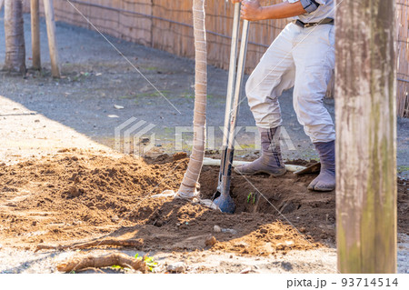 造園業　植樹　植栽工事　根巻き 93714514