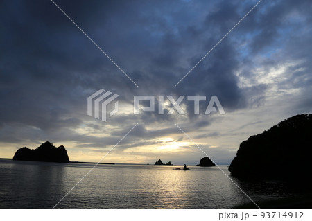 大田子海岸の夕陽 大田子海岸の夕陽 93714912