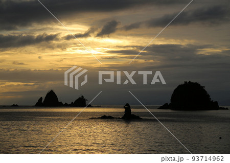 大田子海岸の夕陽 大田子海岸の夕陽 93714962