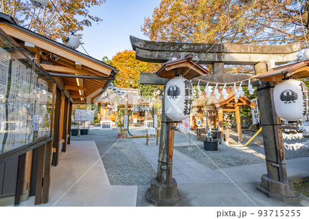 川越熊野神社　鳥居　手水舎　八咫烏鈴の輪くぐり　拝殿 93715255