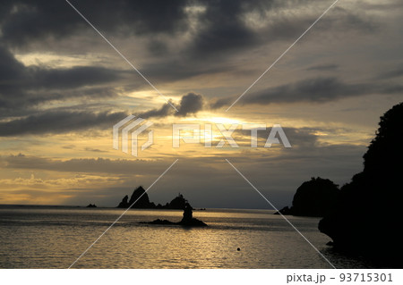 大田子海岸の夕陽 大田子海岸の夕陽 93715301