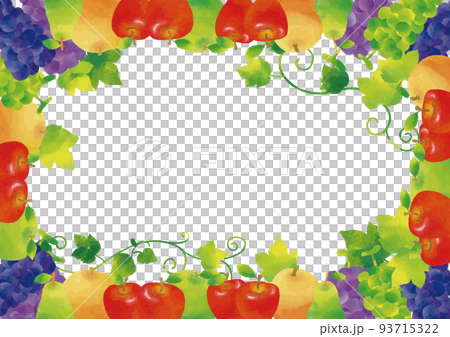 水彩風 フルーツフレーム(囲み) 水彩風 フルーツフレーム(囲み) 93715322
