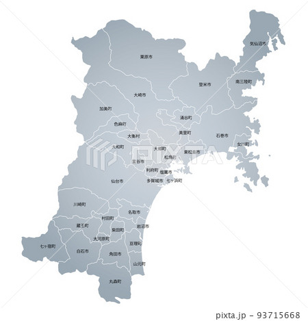 宮城県と市町村地図 93715668