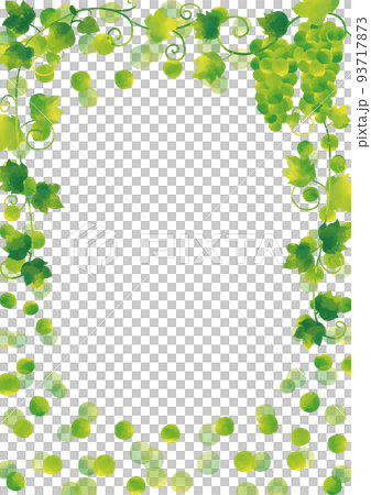 Watercolor style Muscat and ivy frame vertical (enclosed) 93717873