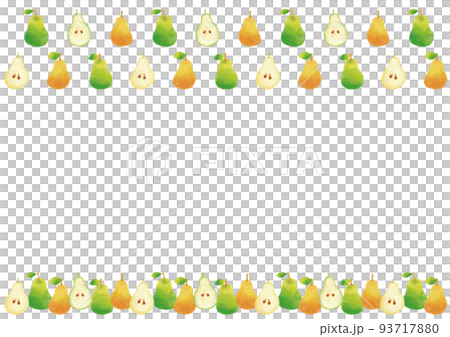 水彩風　洋梨フレーム 93717880