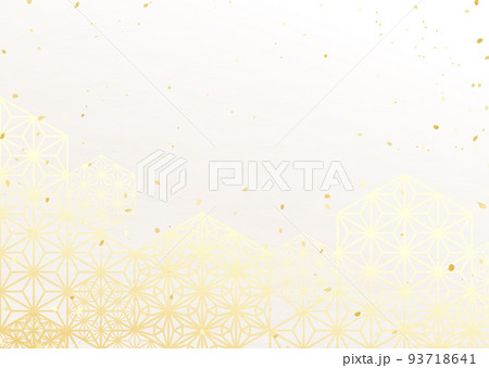 麻の葉模様　和風背景素材 93718641