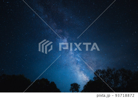 Night scene milky way background,Trees Against Sky At Night Night scene milky way background,Trees Against Sky At Night 93718872