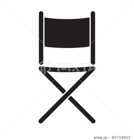 director chair icon vector camping chair sign for graphic design, logo, website, social media, mobile app, UI illustration 93718925
