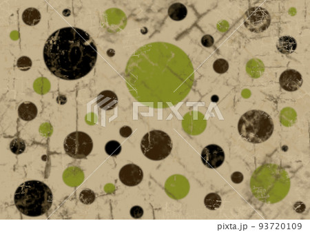 デザインペーパー　ヴィンテージ加工　水玉　秋　コラージュ素材　ジャンクジャーナル　 93720109