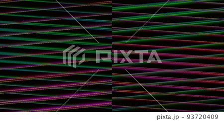 Colorful pixel lines of glitch effect over black background Colorful pixel lines of glitch effect over black background 93720409