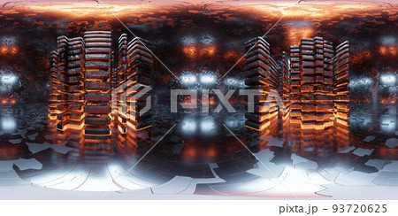 360 degree full panorama environment map of abstract dark futuristic tower building interior with glowing red light 3d render illustration hdri hdr vr virtual reality content 360 degree full panorama environment map of abstract dark futuristic tower building interior with glowing red light 3d render illustration hdri hdr vr virtual reality content 93720625
