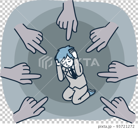 Responsibility A man who is attacked by anxiety Simple illustration Responsibility A man who is attacked by anxiety Simple illustration 93721272