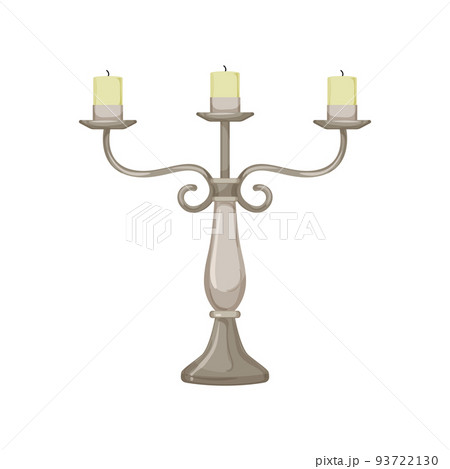 light candlestick vintage cartoon vector illustration 93722130