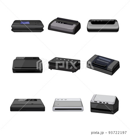 food vacuum sealer set cartoon vector illustration 93722197