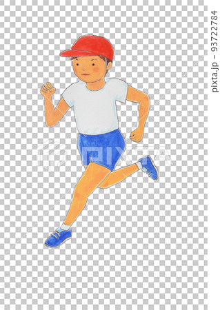 boy running in gym clothes 93722784