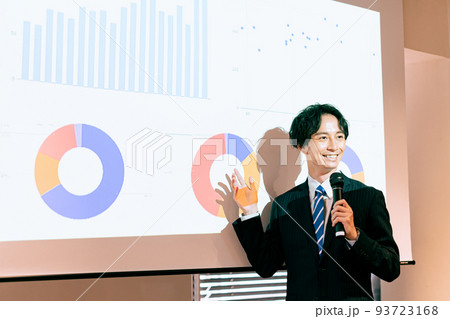 ビジネスシーン、プロジェクター 93723168