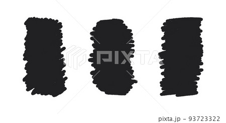 Hand drawn ink brush blob shape set for social media stories. Quote minimalist frame blank template set. Isolated text box. Empty scribble speech bubble blobs. Vector illustration on white background 93723322