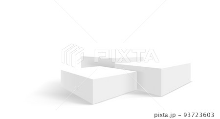 White interior with empty podium. 3d vector showcase 93723603